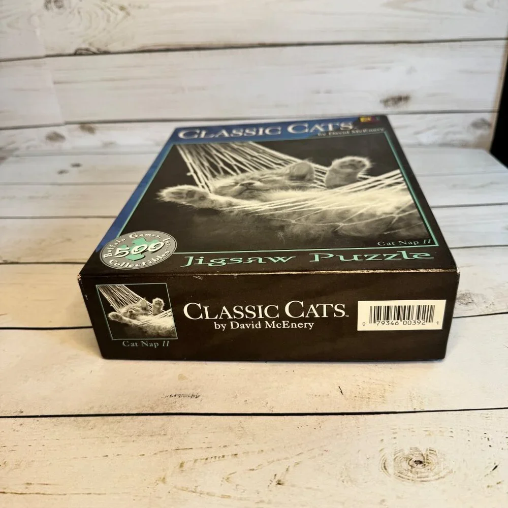 Classic Cats Cat Nap‎ II & III Buffalo Games 500 Pc Puzzle Lot David McEnery